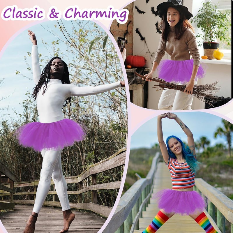 ILHSTY 3 Pack Women Teens Adult Tutu Skirt, 5 Layers Puffy Classic Tulle Tutus Skirts for Women Ballet Run Party Halloween Costume - Image 5